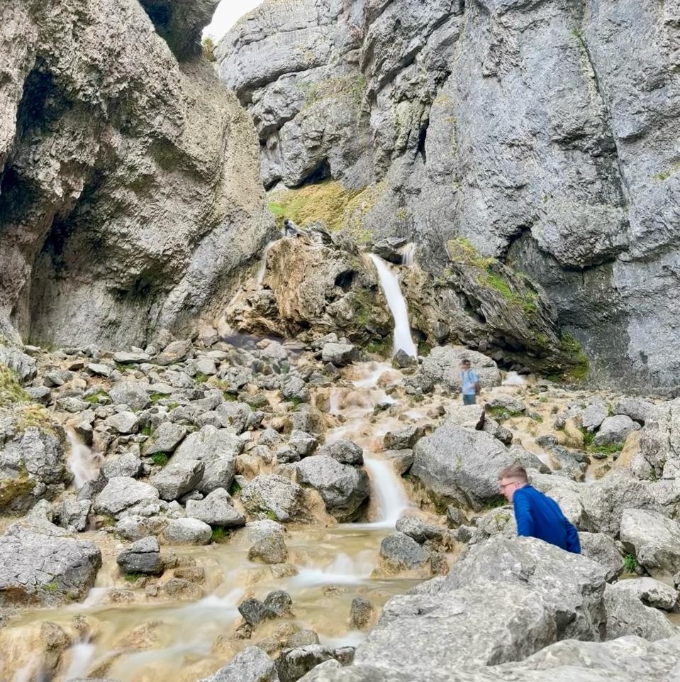 Gordale Scar rocky ravine and waterfall