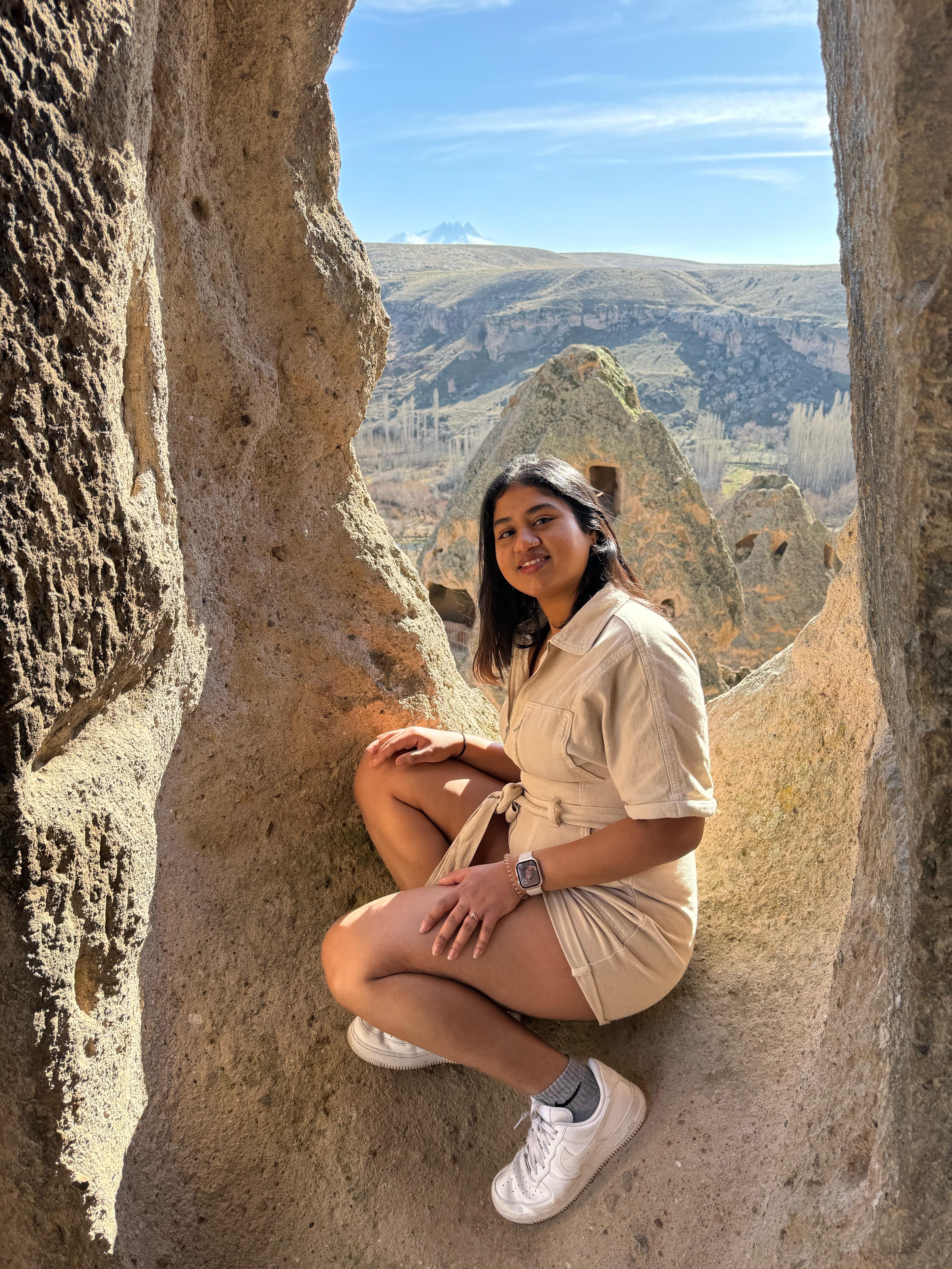 Carved rock viewpoint in Cappadocia