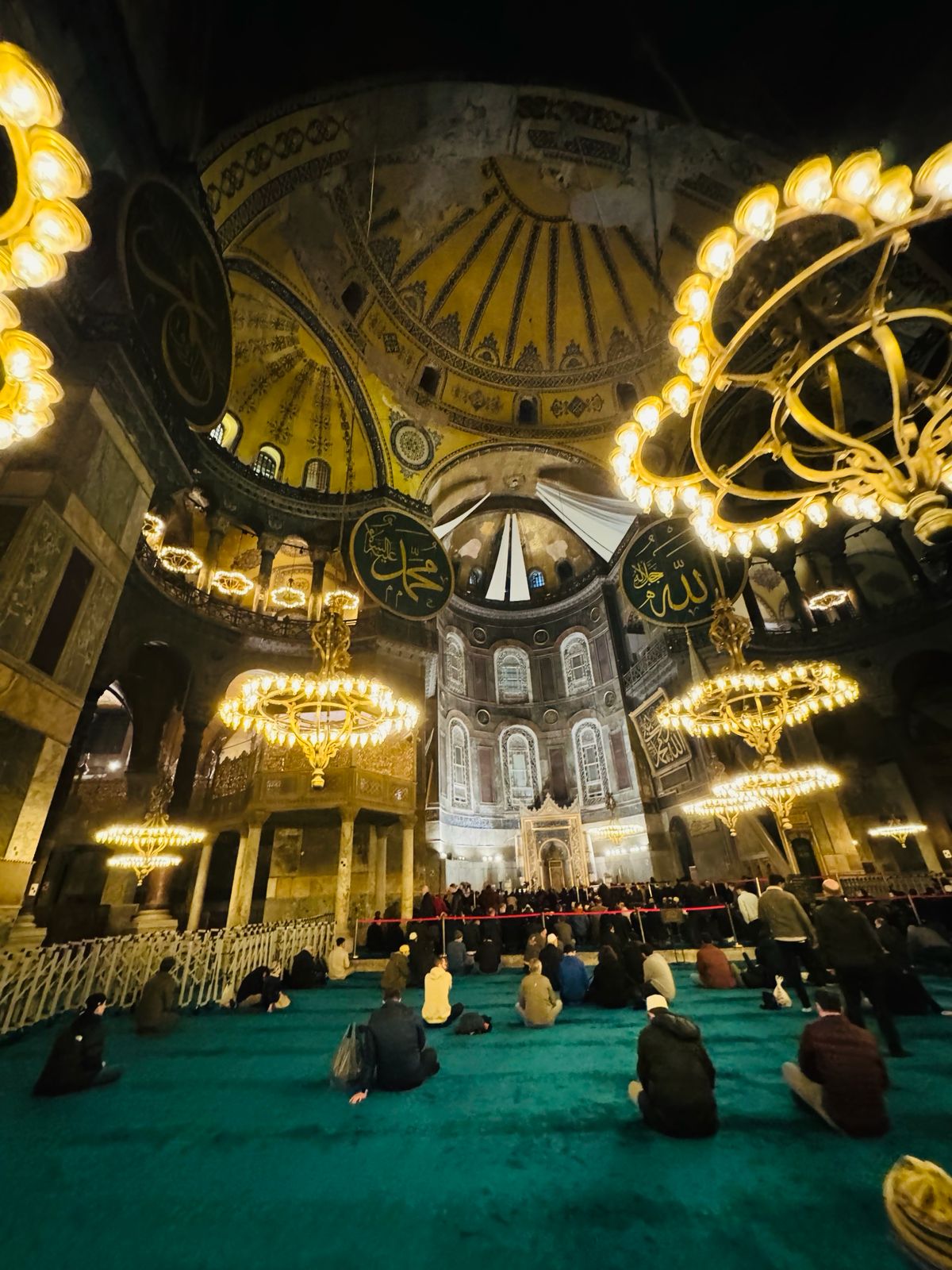 Interior of a mosque in Istanbul